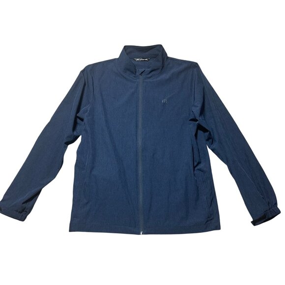 Travis Mathew Mens Medium Navy Full-Zip Lightweight Jacket Polyester Blend - Picture 1 of 10
